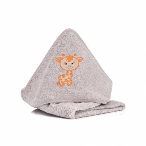 FILLIKID Hooded Towel 75x75cm - Stone Grey